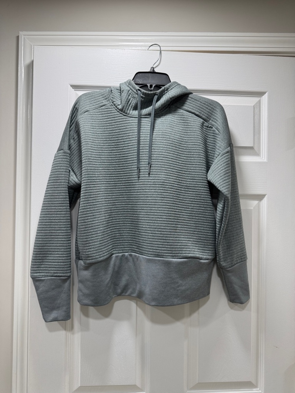 Nike Cozy Ribbed Hooded Sweatshirt - gray